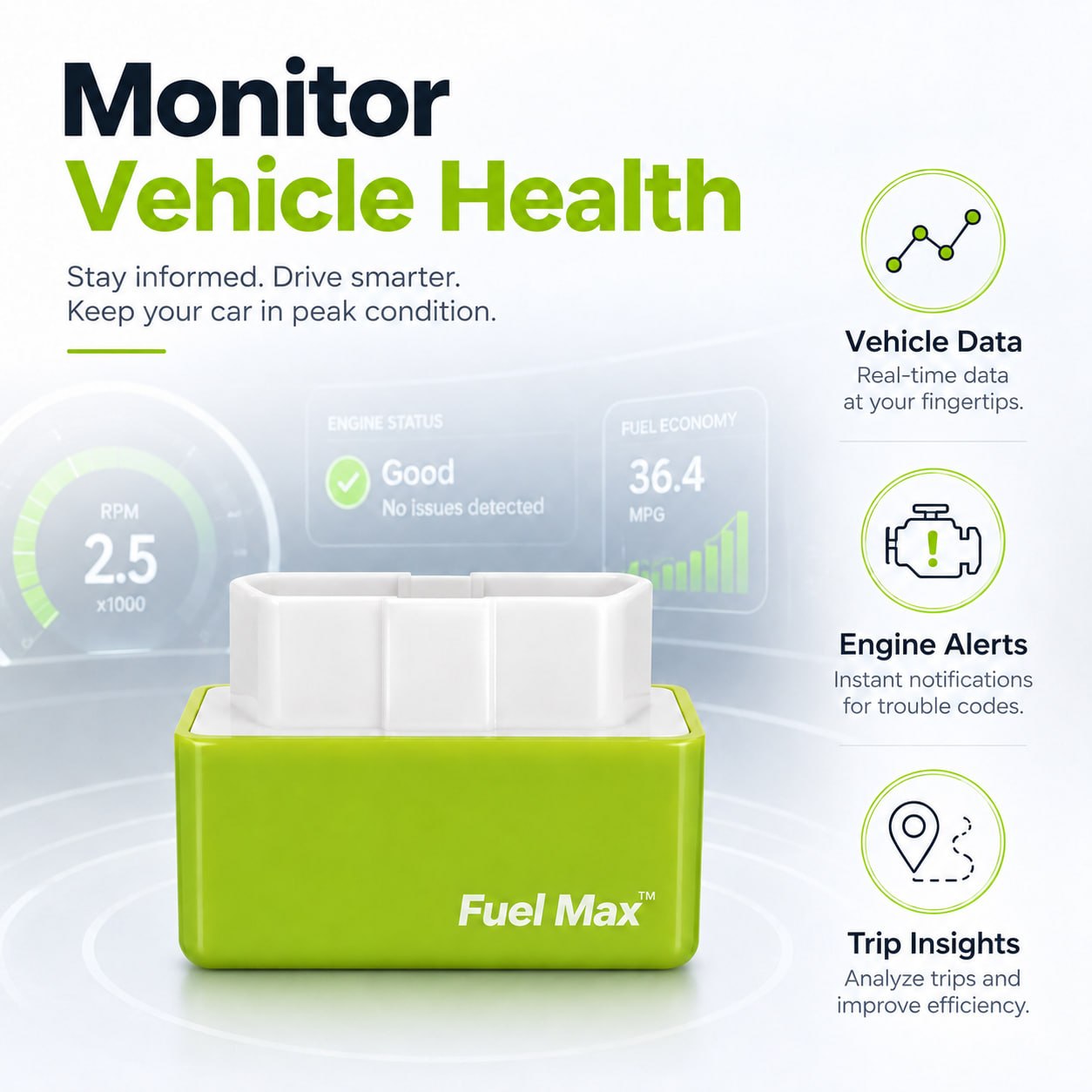 Fuel Max vehicle health monitoring features